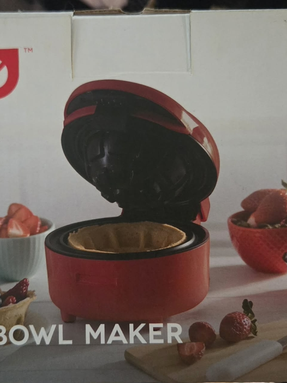 Red Waffle Bowl Maker